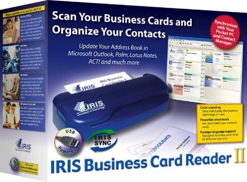 Читател на визит -картички IRIS II за Windows/PC