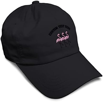 Мека бејзбол капа розова фламингос вез диви животни, памук памук тато капи за мажи и жени