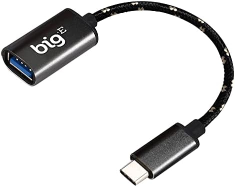 Big-E USB C до USB 3.0 Femaleенски OTG адаптер компатибилен со вашиот BMW 2019 x5 за целосен USB на плетенка грмотевици 3 на конекторот за кабел