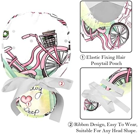 Работно капаче велосипед што чека за printубов печатени заштитни капачиња за коса што дише пот, апсорбирање на шапка со коњчиња со