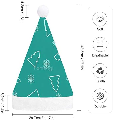 Божиќна Капа На Дедо Мраз, Зелена Божиќна Елка Божиќна Празнична Капа За Возрасни, Унисекс Удобни Божиќни Капи За Новогодишна Празнична