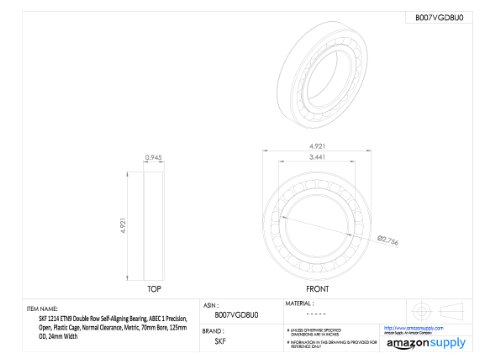 SKF 2200 ETN9 Двоен ред само-усогласување на лежиштето, прецизност на ABEC 1, отворен, пластичен кафез, нормален дозвола, метрика, 10мм, 30мм