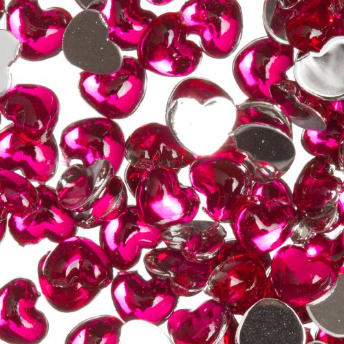 Зинк боја на нокти уметност акрилик розово розово срце 100 парчиња разубавување