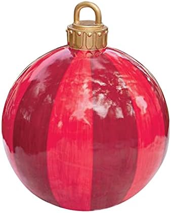 FKSESG на отворено Божиќно надувување украсена топка, ПВЦ гигантска Божиќна топка со надувување со пумпа, Божиќни надуени топки за новогодишни