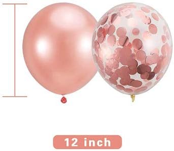 30-Ти Роденденски Украси За Жени Розово Злато Валкани 30 Балони За нејзините 30 Партиски Материјали