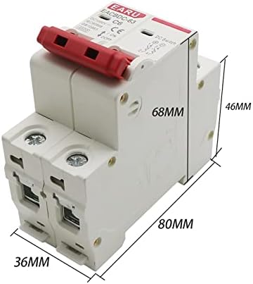 Ахафеи 1Pcs DC 1000v Соларни Мини Прекинувач Преоптоварување Заштита Прекинувач 6А-63А 2P DC1000V Фотоволтаични MCB PV