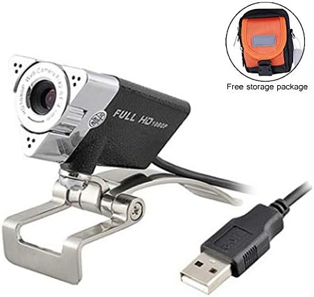 Riyfer Webcam HD 1080P, USB2. 0/1. 1 Камера За Игри Со Копче Snap Погодна За Лаптоп, ЛЦД ИЛИ Монитор, Без Возење, Црна