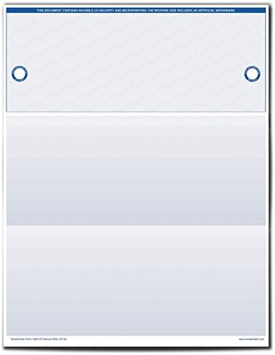 Версек УВ безбедна форма 1000 - празен деловен ваучер на врвот - сина елита - 500 листови