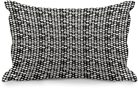Амбезон апстрактна ватирана перница, континуирано формирање на хексагони на симплистички распоред на темна позадина, стандарден наслов