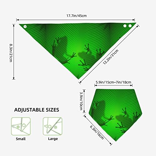 Аугенстерски памук бебешки биб, тропска жаба сенка на лисја бебе бандана, биб -биб, заби за храна, биб