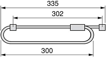 Емука 7085225 гардероба извлечете закачалка за облека решетка за организатор на шини, должина 400мм