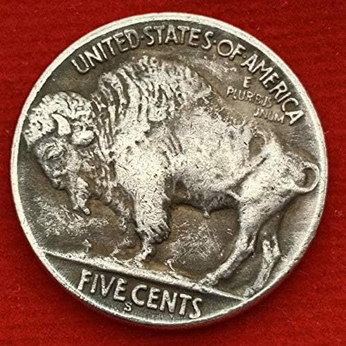1937 година Вандерер Змеј Легенда Антички бакар старо сребрена комеморативна монета колекција на животни череп монета сребрена монета