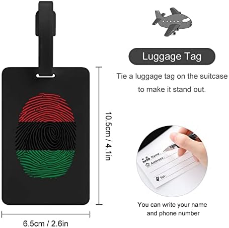 Пан Африка Отпечаток Од Прст Багаж Тагови Индивидуални Сам Дизајн Шарени Приватност Покритие Адреса Картичка За Патување Торба Куфер