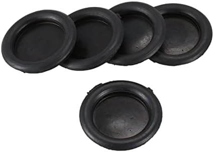 Xzing Олешки 5 парчиња црна гума затворена слепа за слепиот кабел за белење на кабел за олово гумени громи 40мм комплет за очила