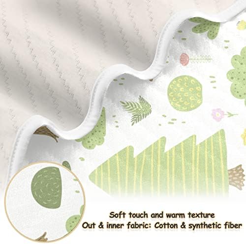 Swaddle Chouse Furse Plant Sun Cloud Cloud Potton Conce за доенчиња, примање ќебе, лесен меко залепено ќебе за креветчето, шетач,