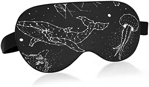 Unisex Sleep Mask Eye Mask Constellation-Selephant-Deer-Whale Night Sleep