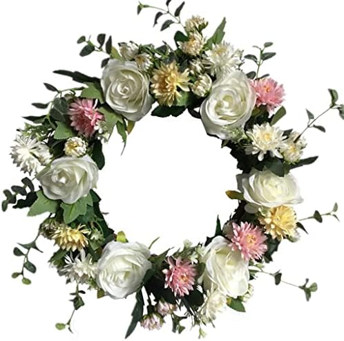 ТЈЛС 16 Инчен Хризантема Цветни Рози Врата Венец Свадба Декоративен Венец