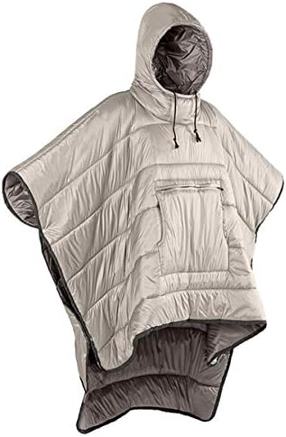 Gaorui Зимски пончо палто на отворено кампување топлина мала ватенка ќебе во вода-искривена торба за спиење наметка наметка наметка со