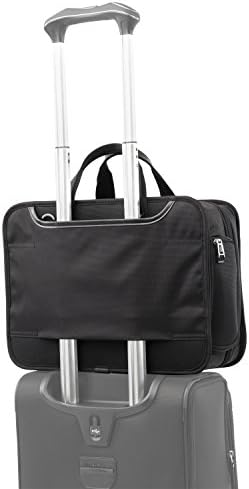 TravelPro Platinum Elite Expondable Business Laptop Childate, се вклопува до 15,6 лаптоп, патување во работното училиште, мажи и жени, црна сенка