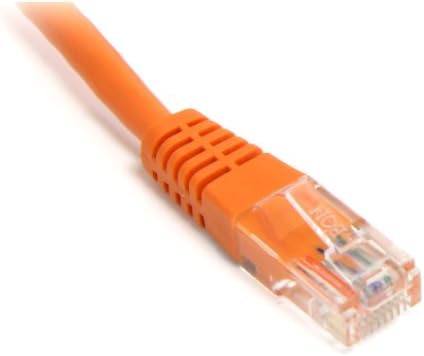 Startech.com 15 ft CAT5E Patch Cable со обликувани конектори RJ45 - портокал - кабел за лепенка на Ethernet Ethernet - кабел за мачка од