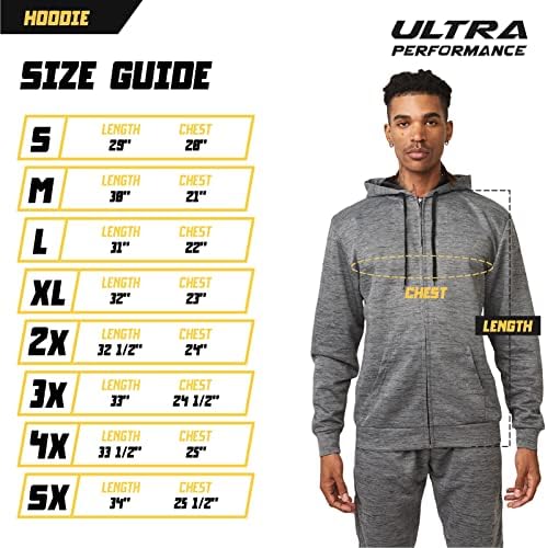 Ultra Performance 3 Pack Mens Mens Full Zip Up Hoodie лесни атлетски перформанси дуксери за мажи
