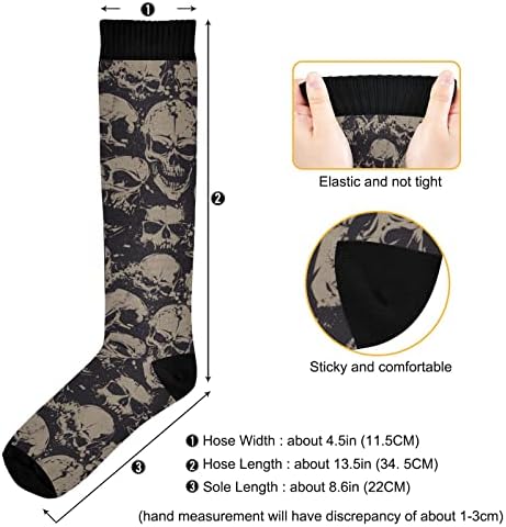 Тропски лисја прекрасни чорапи за компресија за печатење за жени со жени со долги чорапи за водење велосипедска атлетска медицинска сестра