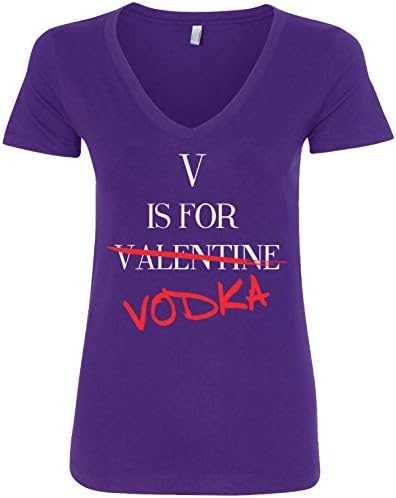 The ThreadRock Women's V е за маица за в Valentубена водка V-вратот