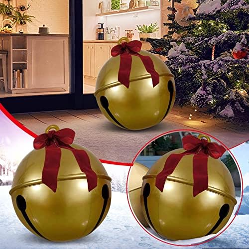 Фенси украс 24 инчи гигант Божиќ ПВЦ надувување топка на отворено украс надувување Божиќен украс на отворено градинарска елка декорација