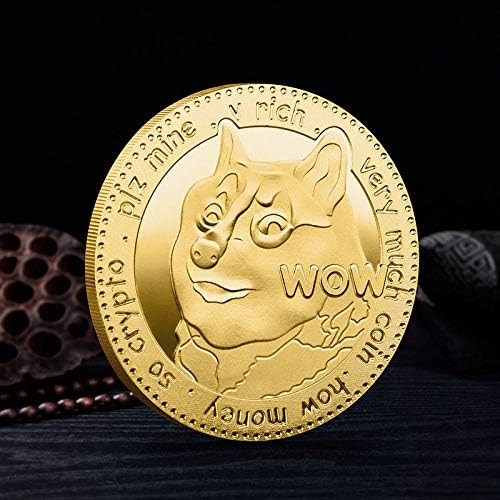 1 Оз Догекоин Комеморативна Монета Позлатена Кучешка Криптовалута 2021 Ограничено Издание Колекционерска Монета Животинска Виртуелна Монета
