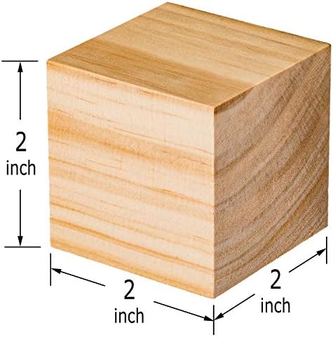 Дрвени Коцки за Уметност и Занаети - Сам-Фото Блокови - 2 Инчни Недовршени Блокови Од Природно Дрво - 27 Парчиња-Од Змеј Дру