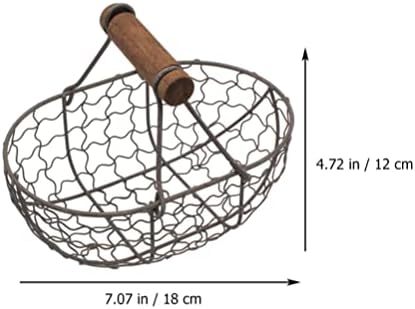 ДОИТУЛ 3 еез Жица Корпа За Јајца-Фарма Гроздобер Мал Држач За Јајца Работна Површина-Црна Метална Корпа За Собирање Јајца Кујна За Складирање Јајца, Леб, Овошје, Зел?
