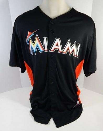 2012-13 Мајами Марлинс Крег Татум 28 игра користена црна дрес Св БП 50 88 - Игра користена МЛБ дресови