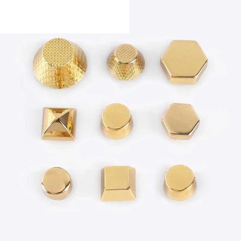 Jkuywx златни кеси хардвер додатоци метални столпчиња копче за завртки за завртки за завртки за дното украси на декораци нокти кожа