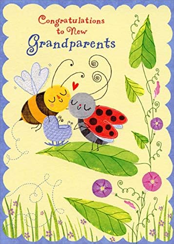 Дизајнер Честитки Бумбари пчели И Бубамара Нови Баби И Дедовци Честитки Картичка