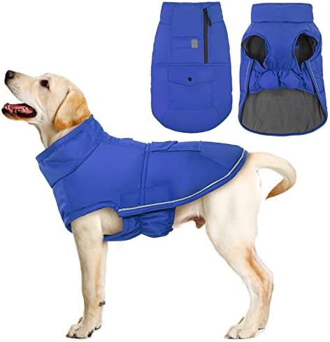 Зимски палто Јагами, водоотпорен кучиња јакна ладно време топла облека пријатна обвивка од руно, џемпер за миленичиња облека за мали средни големи