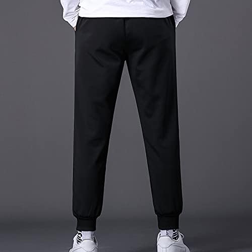 Qtocio машки обични џогери панталони тенок вклопуваат атлетски џемпери за теретана вежбање атлетски блок во боја јога панталони со џеб