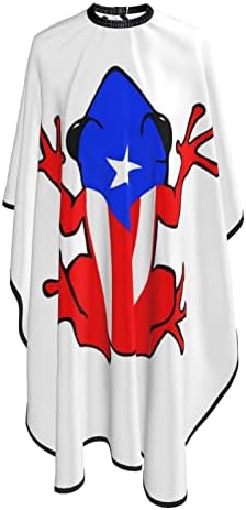 Порто Рико знамето жаби салон за коса Кејп за стилистичка коса сечење на престилка бербер капак за клиенти стилизирање на професионална