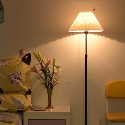 Yfqhdd Плетирана подна ламба дневна соба спална соба во кревет софа вертикална биро за ламба топла LED далечинска контрола на ламбата