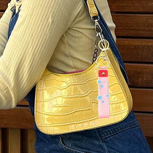 Sewroro Клучеви Wristlet 6pcs Симпатична Океан Рачен Зглоб Клуч Синџир Рачка Држач За Клучеви Со Школка Отпечатоци За Жени Машки Клучеви