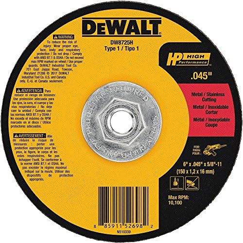 Dewalt DW8725H 6 x .045 x 5/8 -11 HP алуминиум оксид пресечен тркало
