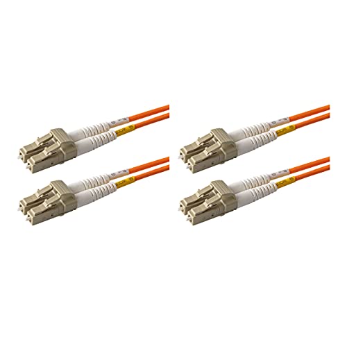 SpeedyFibertx - 2 -пакет 50 стапки Мултимод OM1 62.5/125 кабел за лепенка, дуплекс LC до LC, тенок Zipcord ofnr кабелска јакна