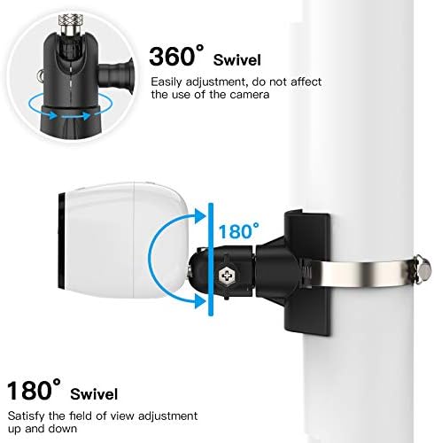 Короао Универзален Држач За Монтирање На Столб За Арло Про 2/Арло Про 3/4/Арло Ултра / Арло Есенцијален/Wyze Cam Отворен/еуфикам 2, Надворешен
