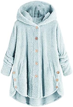 Зимски палта Masbird за жени плус големина преголема топла надворешна облека цврста густа поставена јакна лабава палто за руно