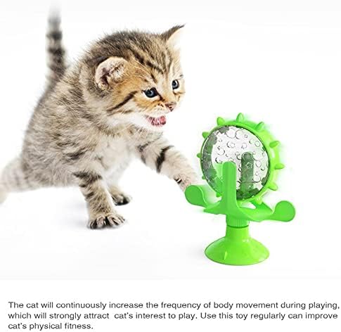 Oyalma 360 ° Смешно ротирање на вртење ветерница задевање мачка милениче само-лекување олеснување на здодевно истекување на храна 2021-37233