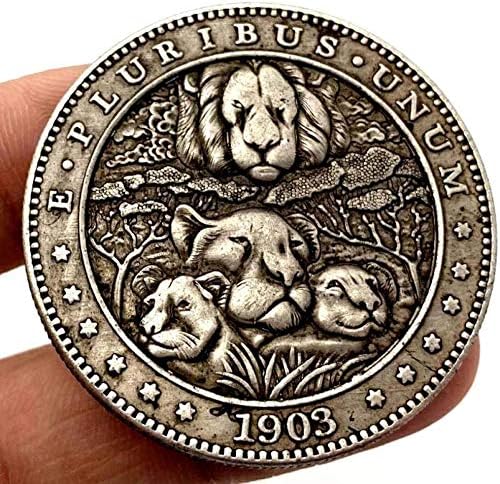 Предизвик Монета Американски Скитници Монета Сребрена Во 1899 Копија Орнаменти Колекција Подароци Монета Колекција