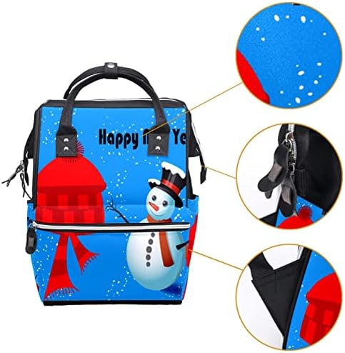 Пакет за патувања во Героткр, торби за пелени, торба за пелена на ранец, Божиќ Снежен човек Среќна Нова Година