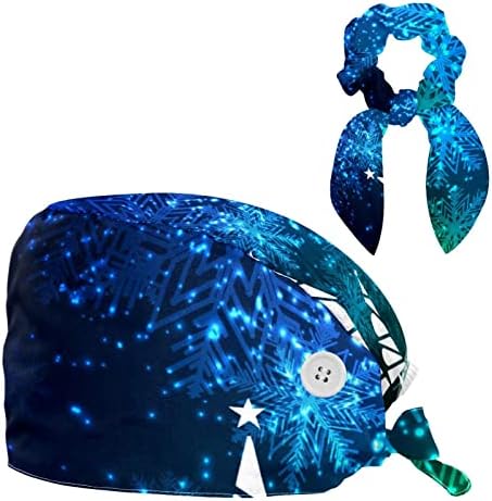 Апстрактна убава сина весела Божиќна прослава Прилагодливи буфонски капачиња Капчиња Работна капа со лак за коса