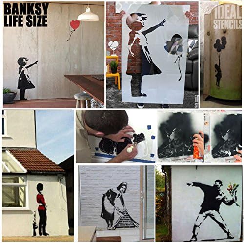 Banksy Girl Bluebird Stencil, сликарство матрица, ентериер и надворешно сликање на wallидови, украси за дома, уметност, уметност, уметност, уметност, уметност, уметност, уметност, у