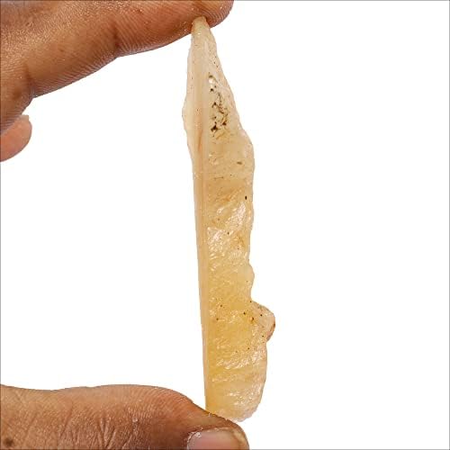 GemHub Природно жолт жад заздравување кристал 179 Ct. Суров груб лабав кристал за заздравување, правење накит, декорт.