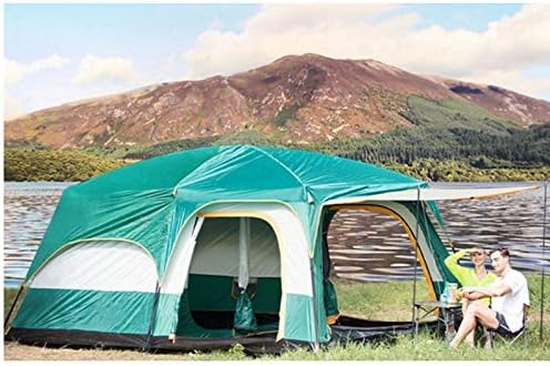 ZLXDP на отворено водоотпорна сончаница 8-12 луѓе шатор 2 спални семејни шатори за кампување шатор ранец шатор